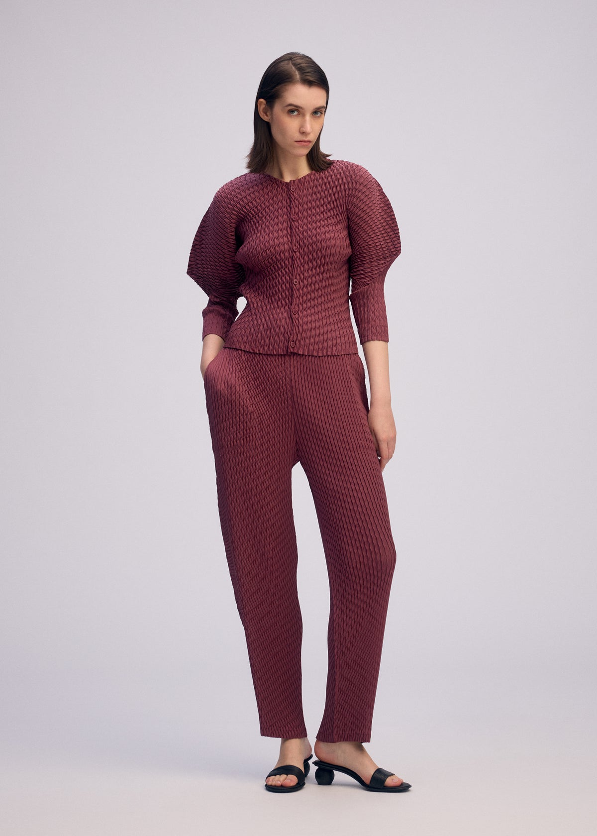 SLEEK PLEATS、ウィメンズ_トップス_カーディガン、着用画像2