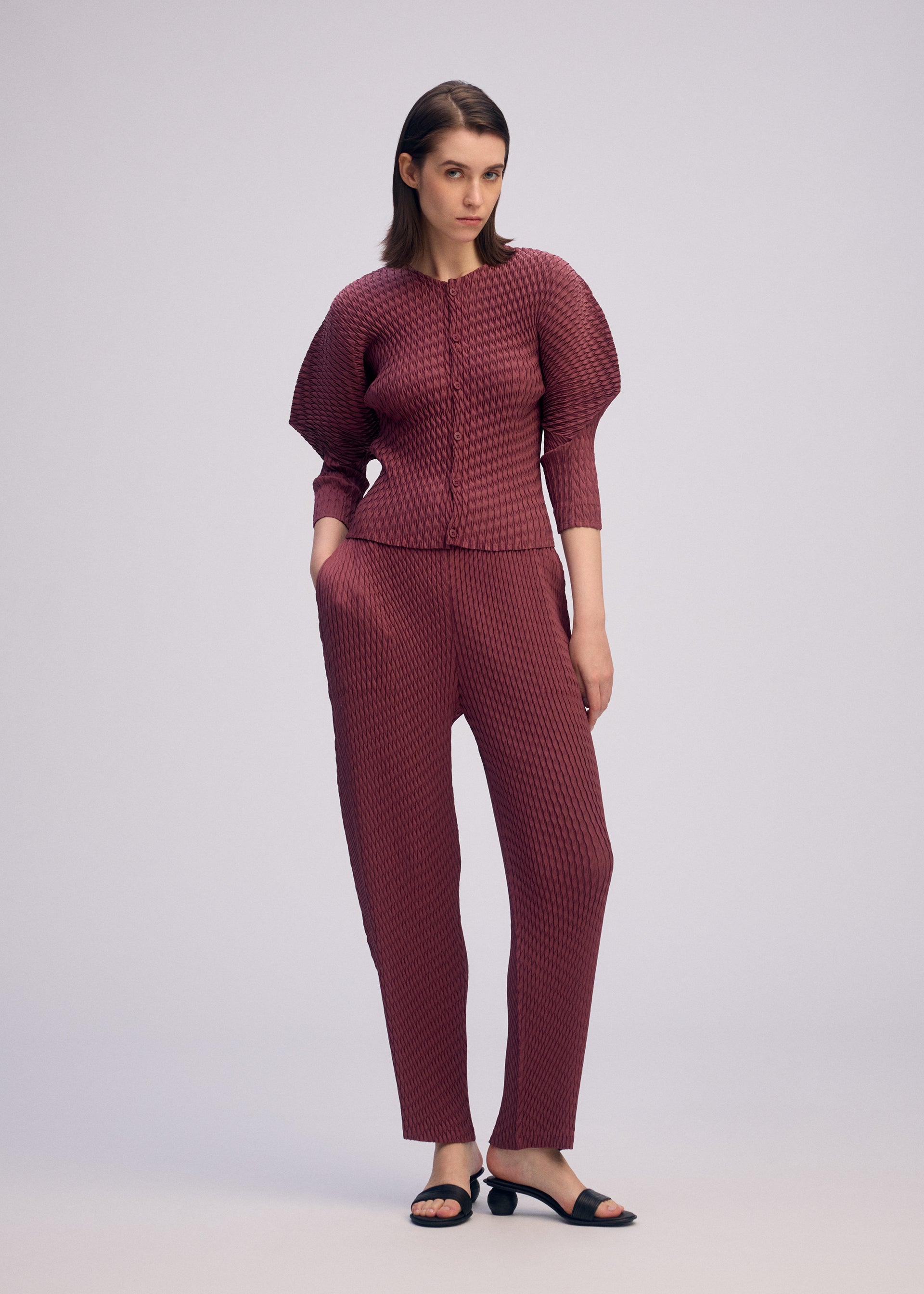 SLEEK PLEATS、ウィメンズ_トップス_カーディガン、着用画像2
