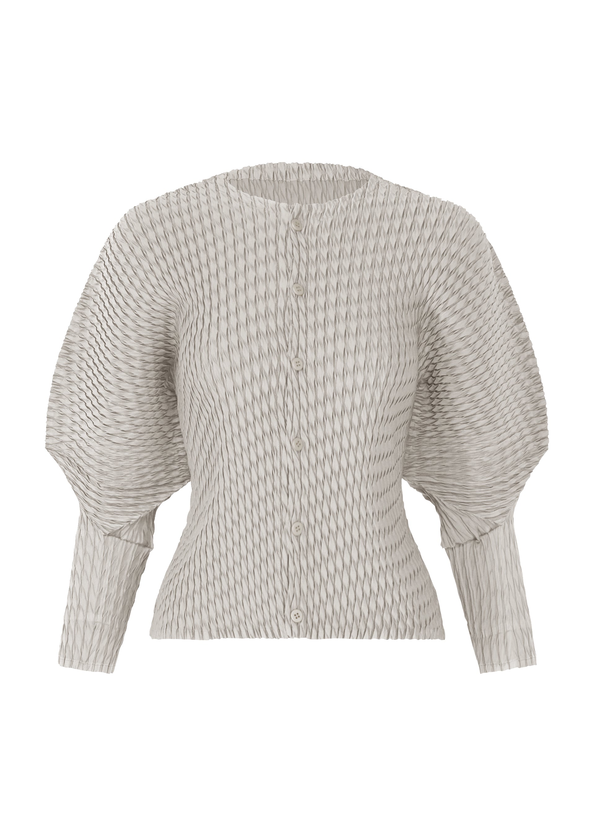 SLEEK PLEATS、ウィメンズ_トップス_カーディガン、グレー