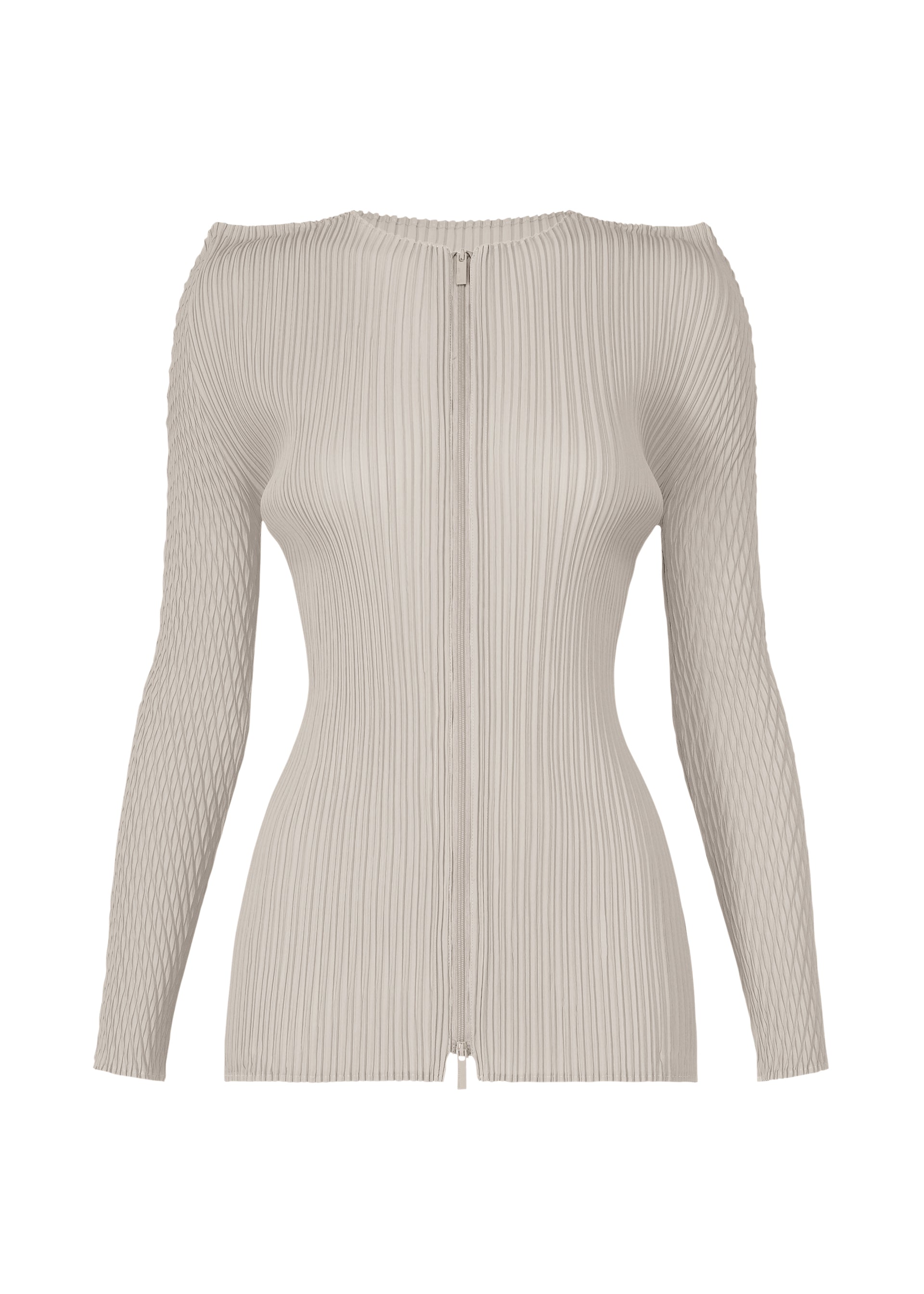 BOX SHOULDER PLEATS、ウィメンズ_トップス_カーディガン、グレー