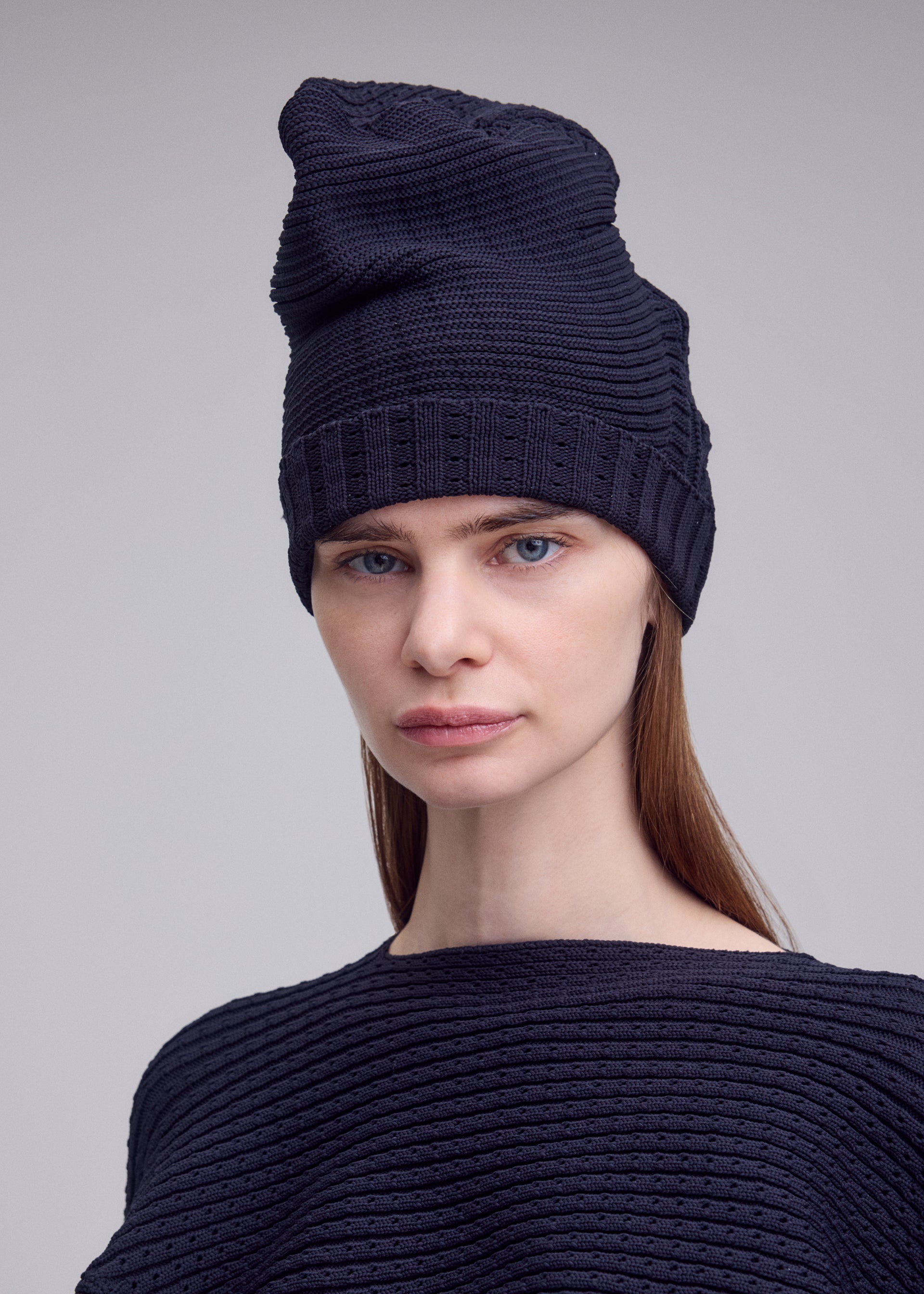 FOUND STONE BEANIE、ウィメンズ_ニット、着用画像2