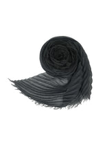 GRADATION RAMIE PLEATS STOLE、アクセサリー&その他_ストール、ブラック