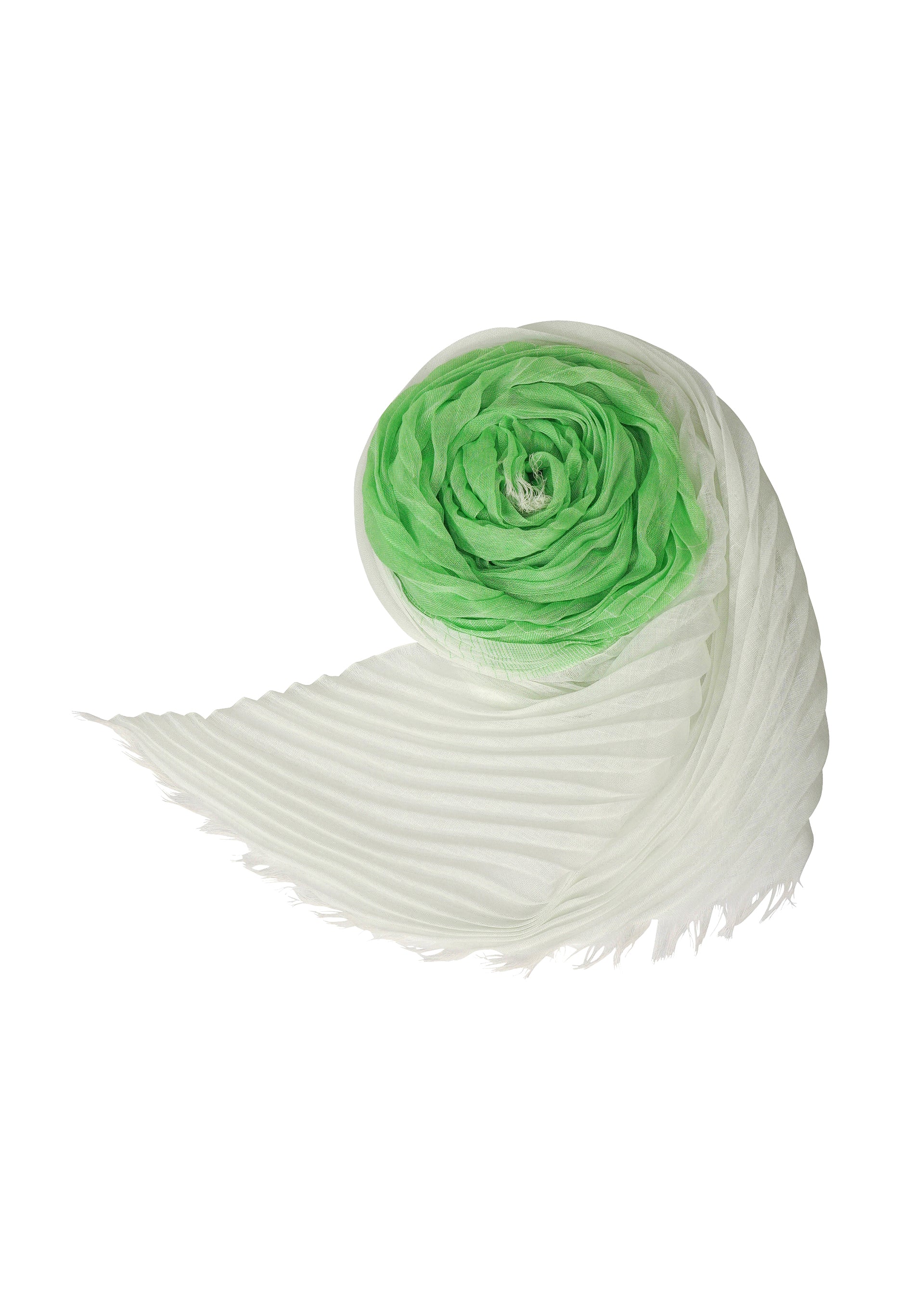GRADATION RAMIE PLEATS STOLE、アクセサリー&その他_ストール、カーキ
