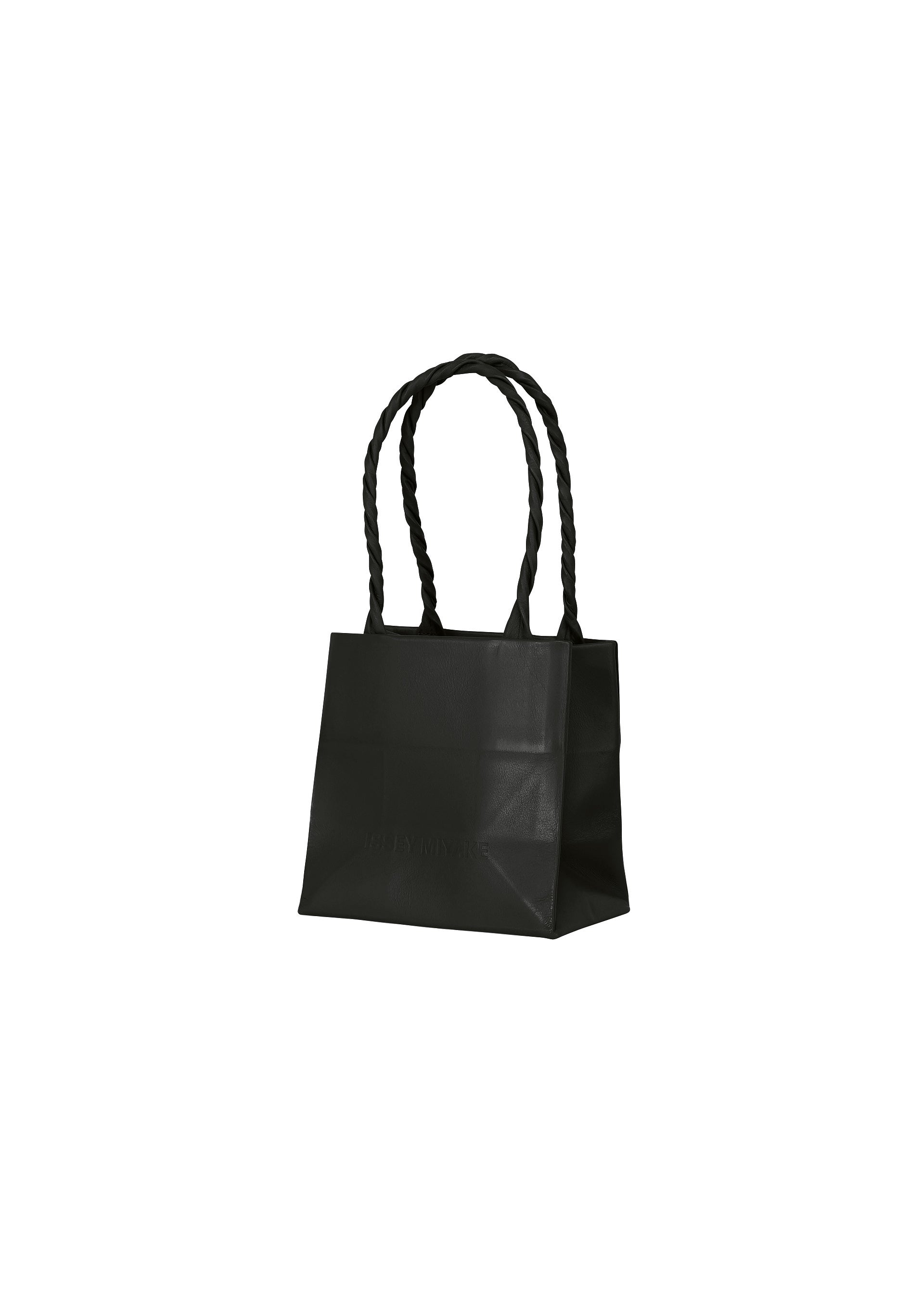 PAPER BAG(LEATHER)、バッグ&財布_ハンドバッグ、ブラック