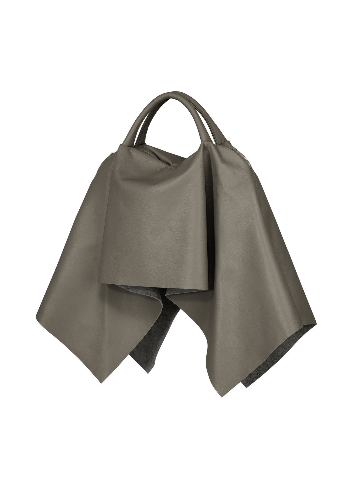 SQUARE BAG(LEATHER)、バッグ&財布_ハンドバッグ、グレー