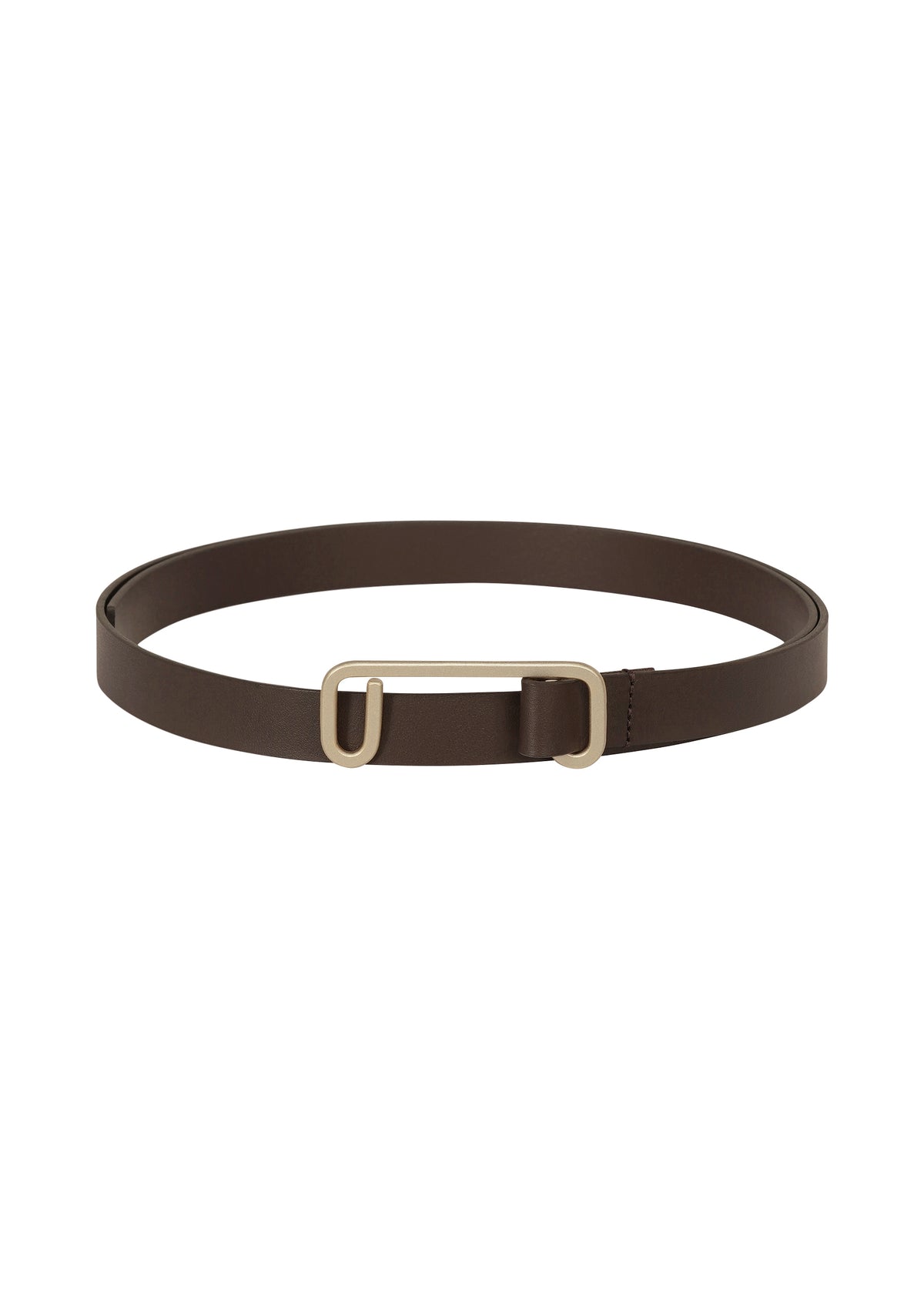 SOLID LEATHER BELT、アクセサリー&その他_アクセサリー、ブラウン
