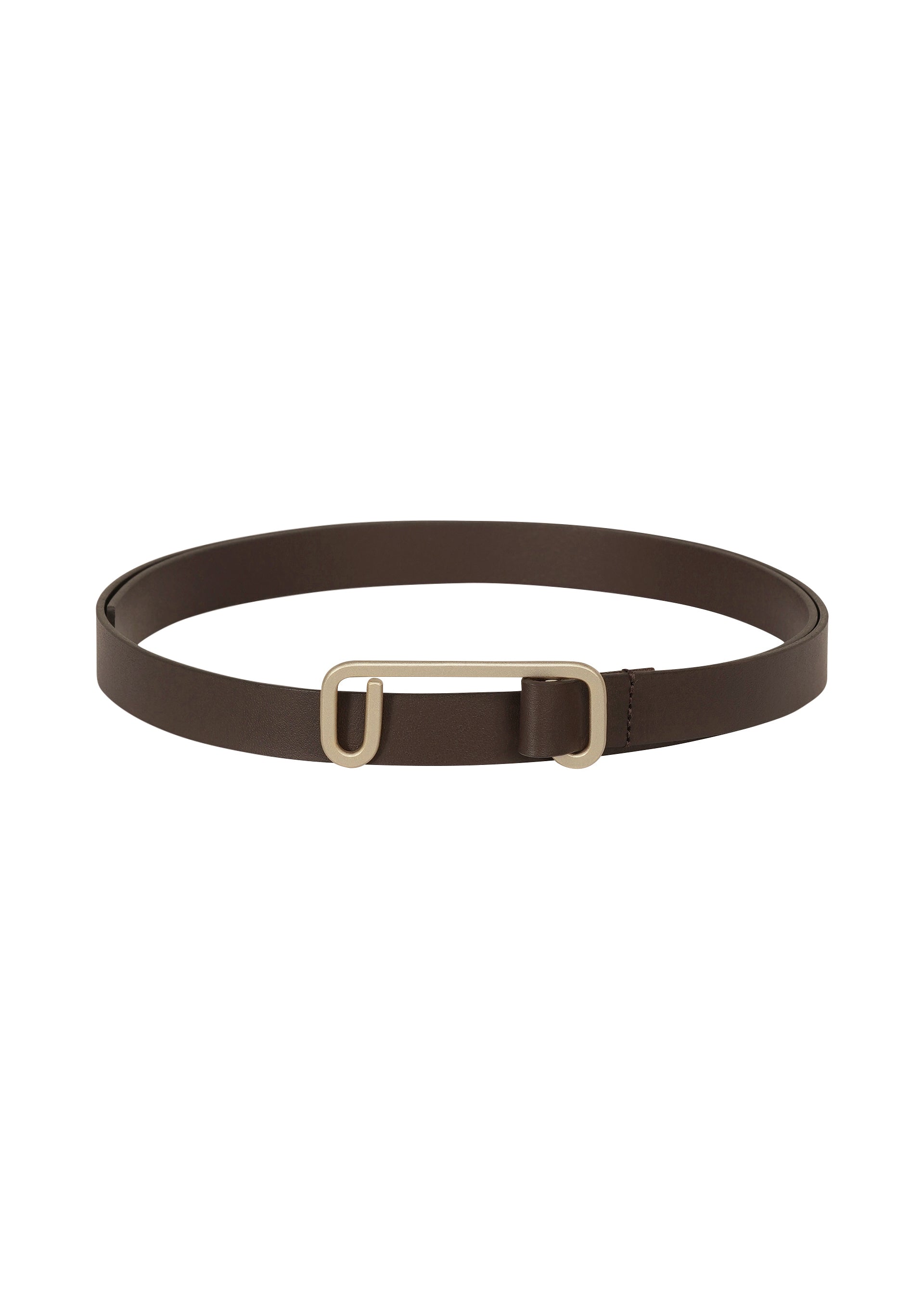 SOLID LEATHER BELT、アクセサリー&その他_アクセサリー、ブラウン