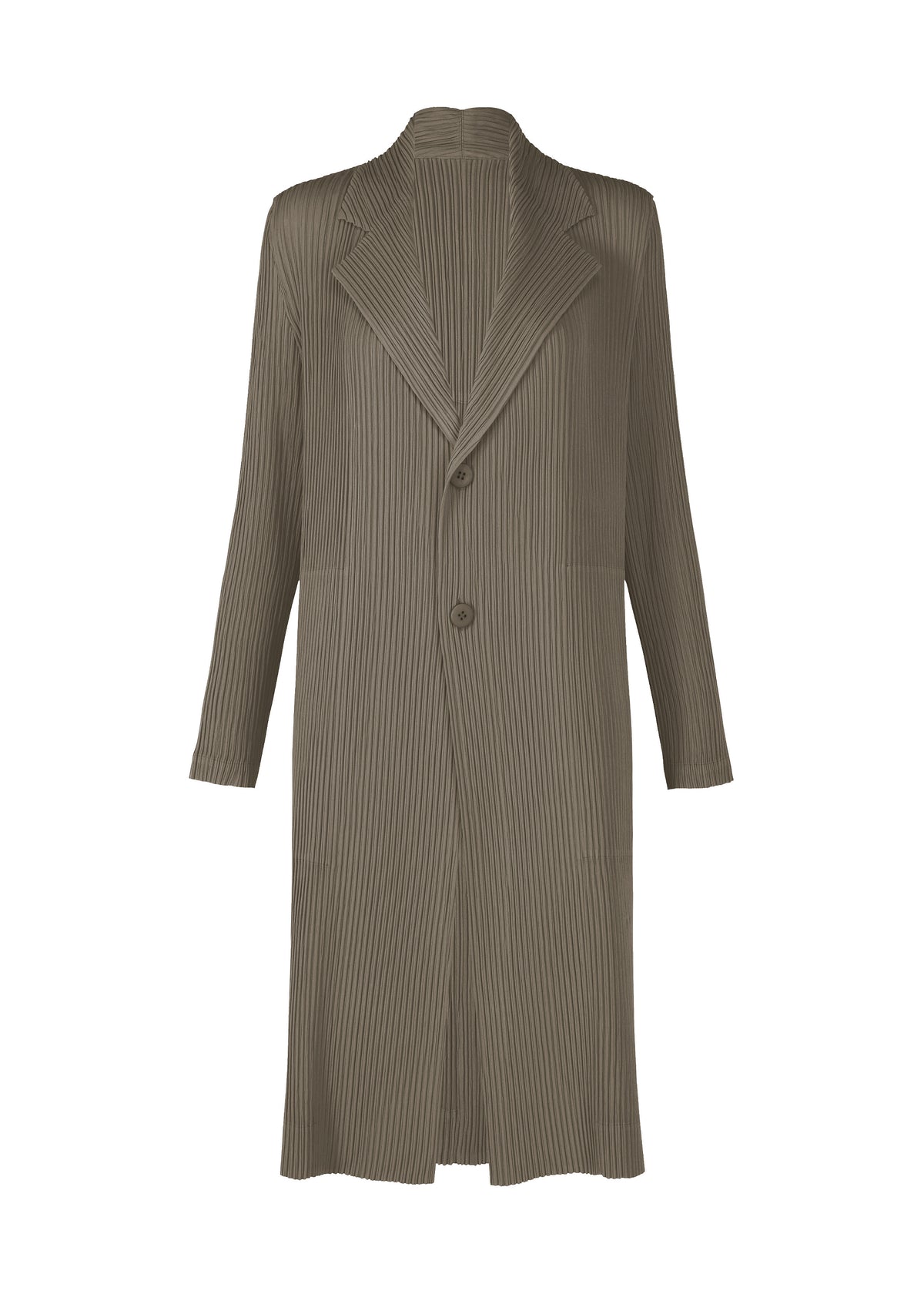 HATCHING PLEATS、ウィメンズ_ジャケット&コート_コート、グレー