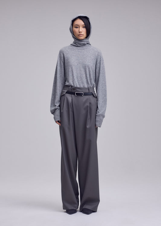 LUSTROUS WOOL PANTS、ウィメンズ_パンツ、着用画像1