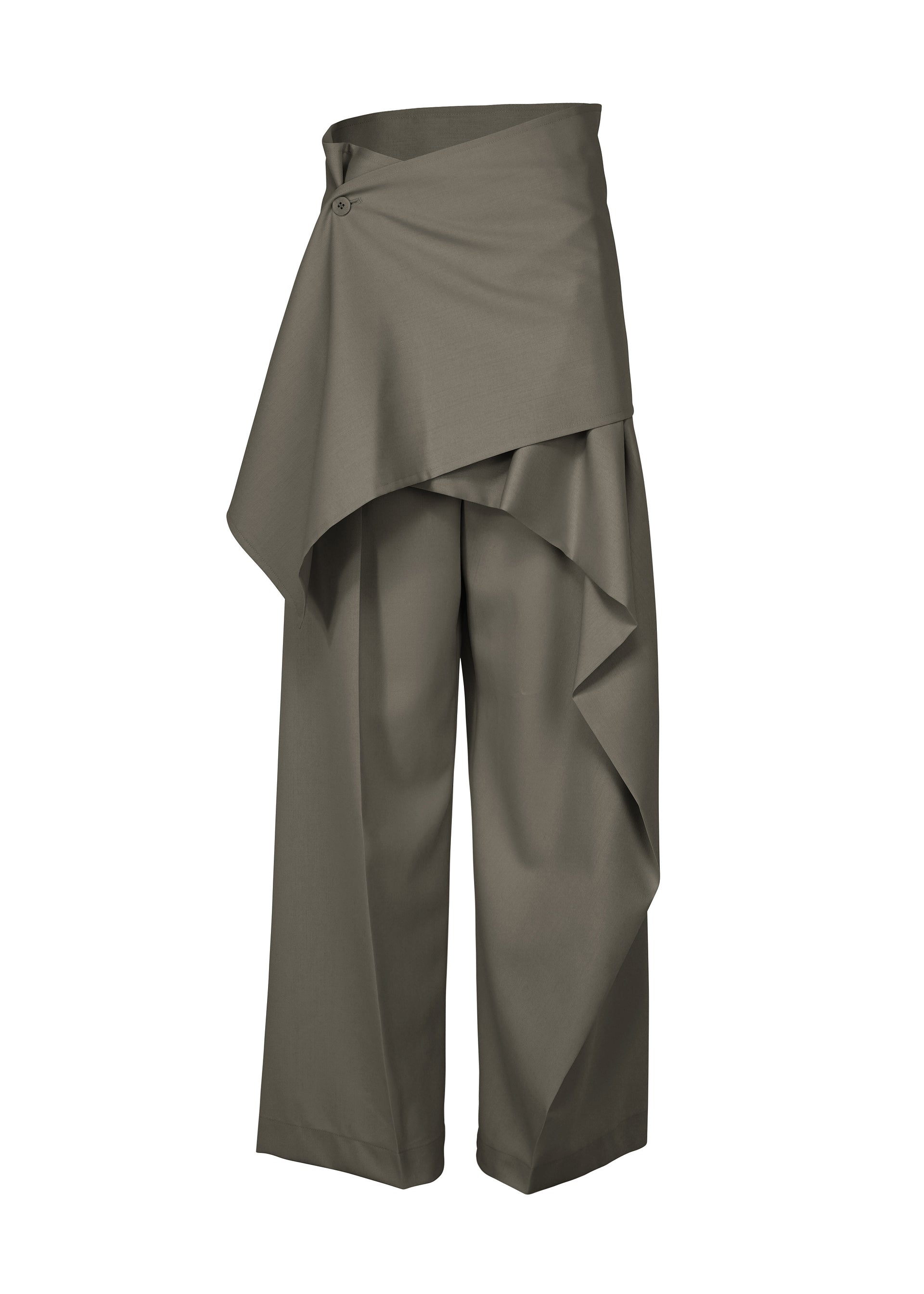LUSTROUS WOOL PANTS、ウィメンズ_パンツ、グレー