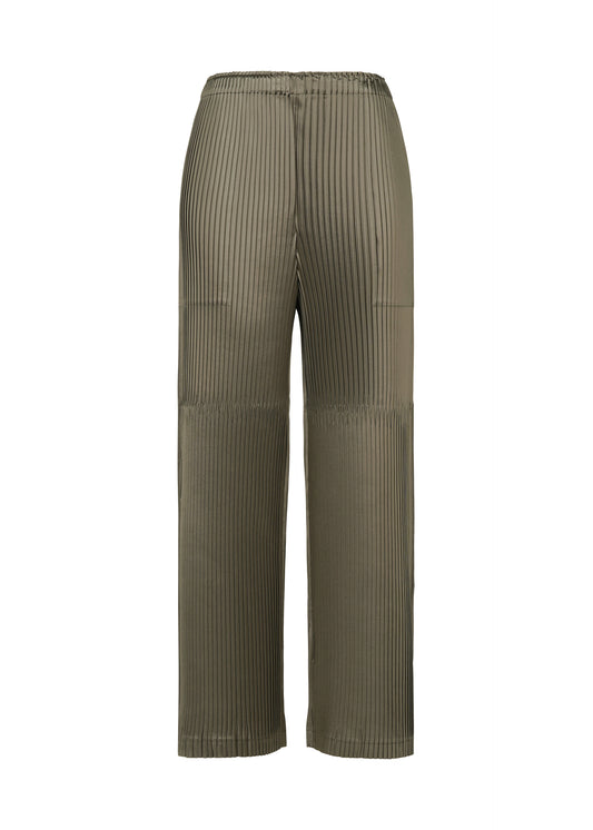 GLOSSED PANELS PLEATS、ウィメンズ_パンツ、グレー