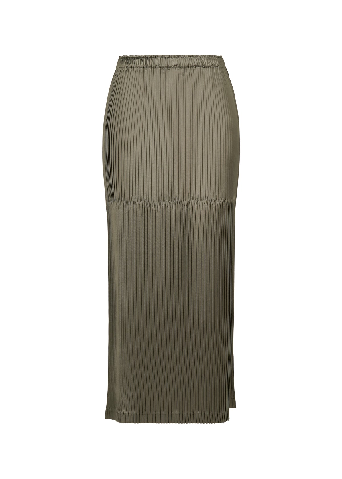 GLOSSED PANELS PLEATS、ウィメンズ_スカート、グレー