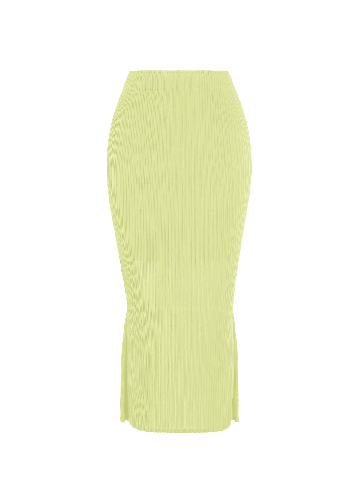 SHEER SLIT PLEATS、ウィメンズ_スカート、イエロー
