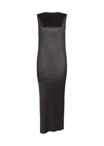 GLOSSED PANELS PLEATS、ウィメンズ_ワンピース、ブラック
