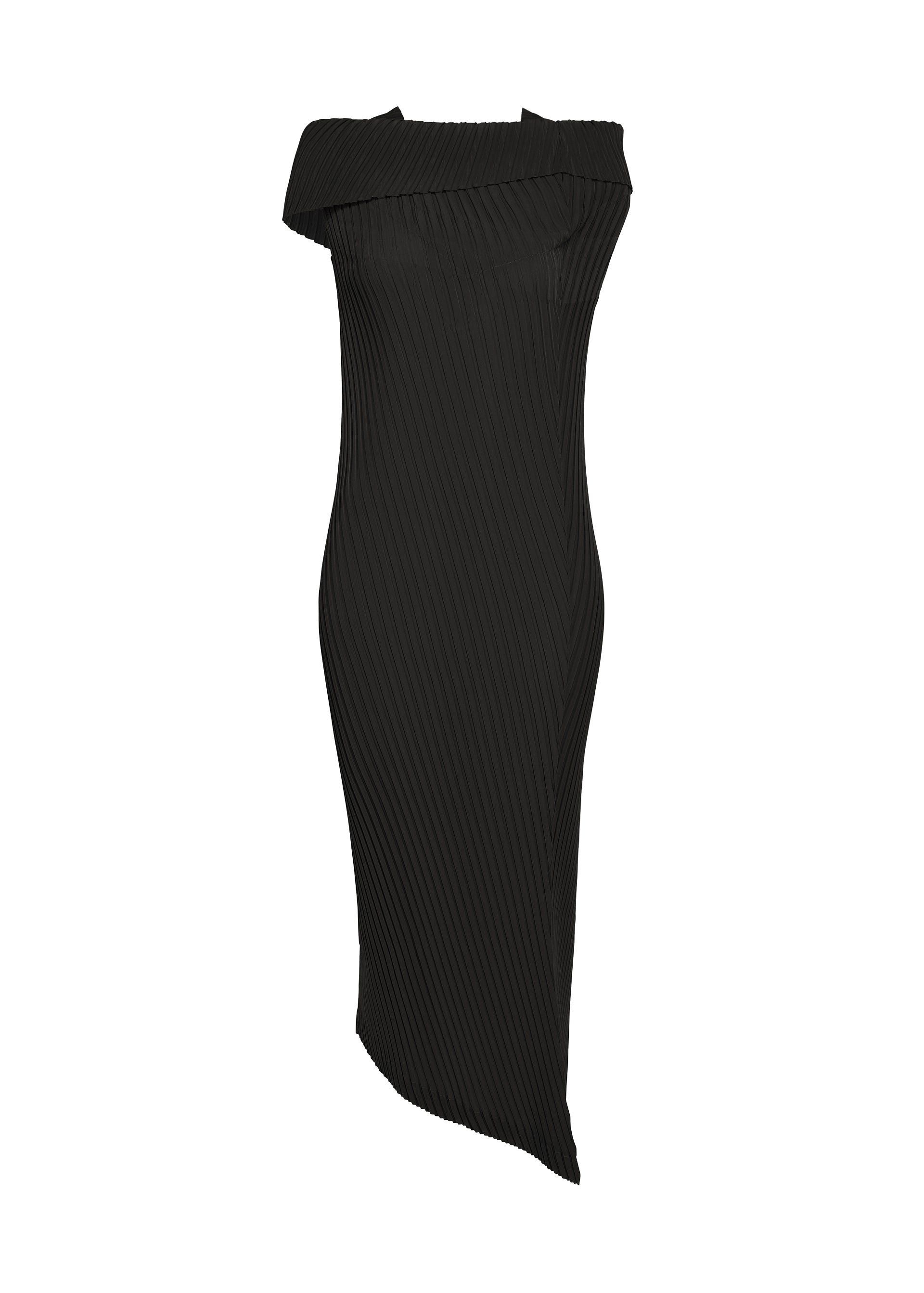 TUBULAR PLEATS、ウィメンズ_ワンピース、ブラック