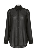 SHEER WOOL、ウィメンズ_トップス_シャツ、ブラック