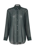 SHEER WOOL、ウィメンズ_トップス_シャツ、ネイビー