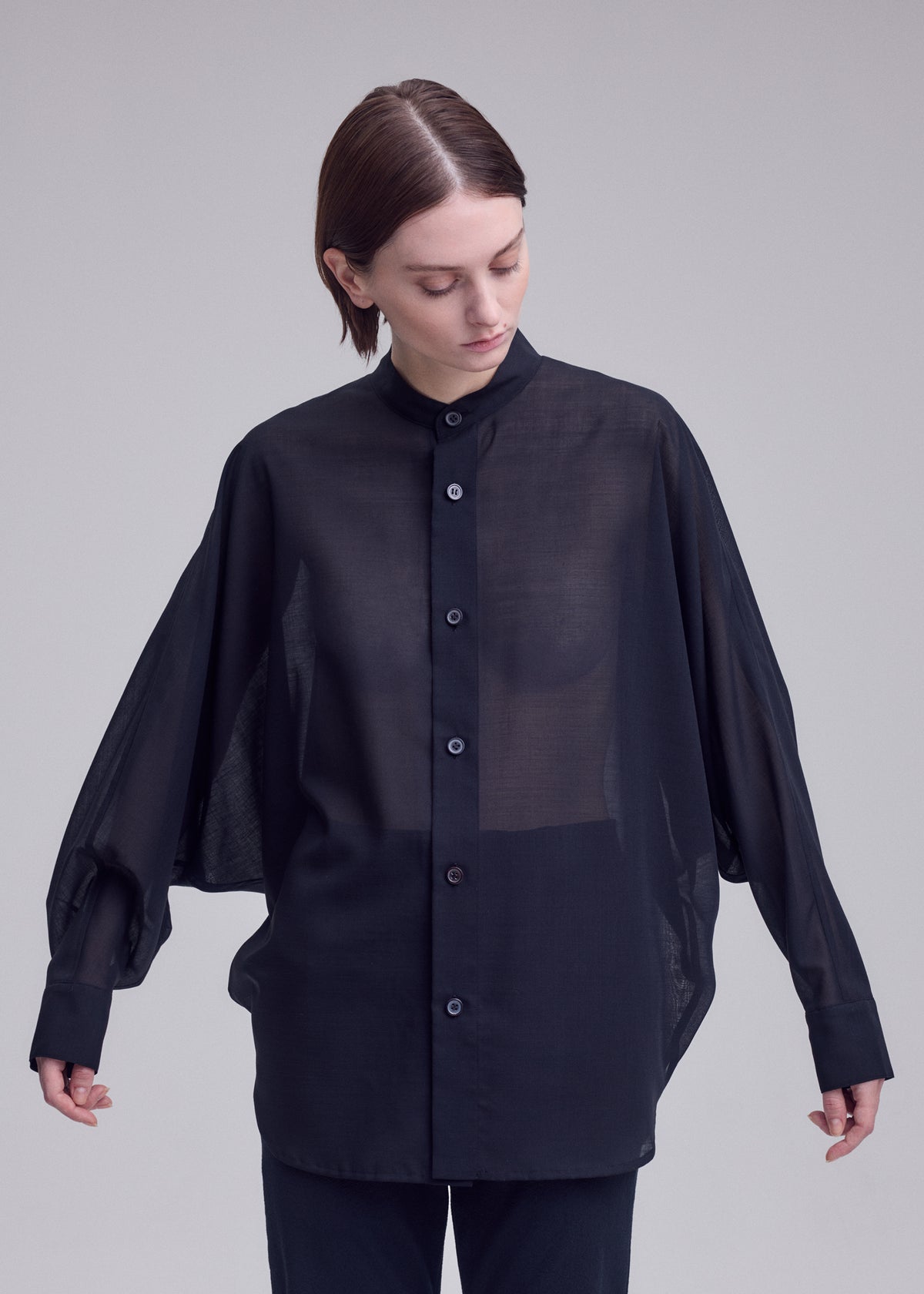 SHEER WOOL、ウィメンズ_トップス_シャツ、着用画像3