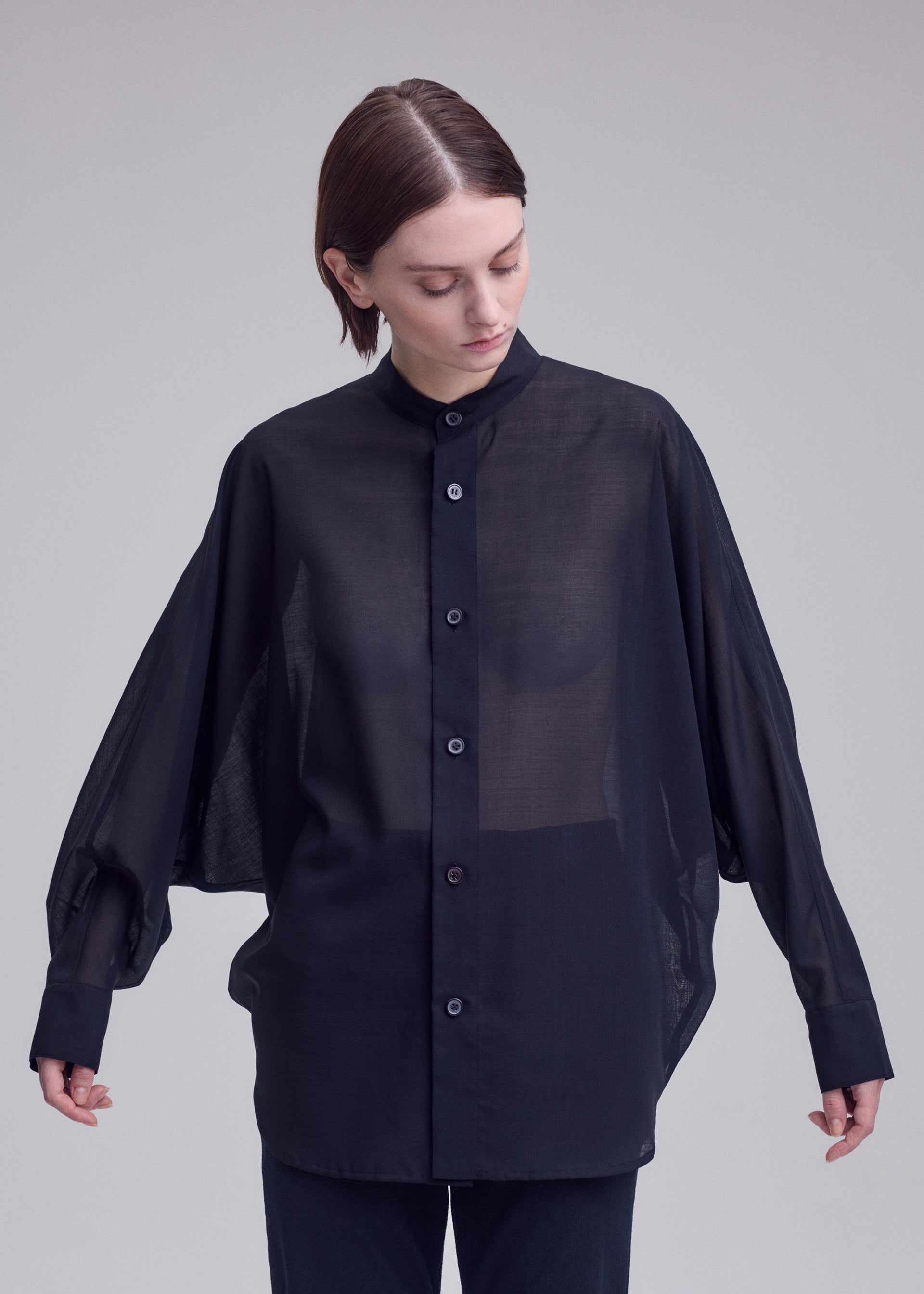 SHEER WOOL、ウィメンズ_トップス_シャツ、着用画像3