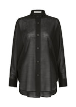 SHEER WOOL、ウィメンズ_トップス_シャツ、ブラック
