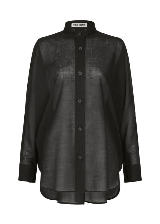 SHEER WOOL、ウィメンズ_トップス_シャツ、ブラック