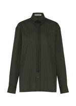MONSIEUR SHIRT(DOBBY STRIPE)、ウィメンズ_トップス_シャツ、ブラック