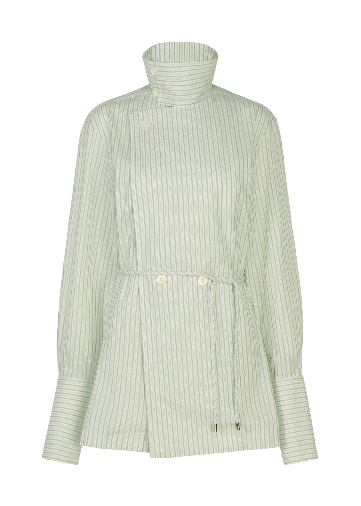 MONSIEUR SHIRT(DOBBY STRIPE)、ウィメンズ_トップス_シャツ、ホワイト