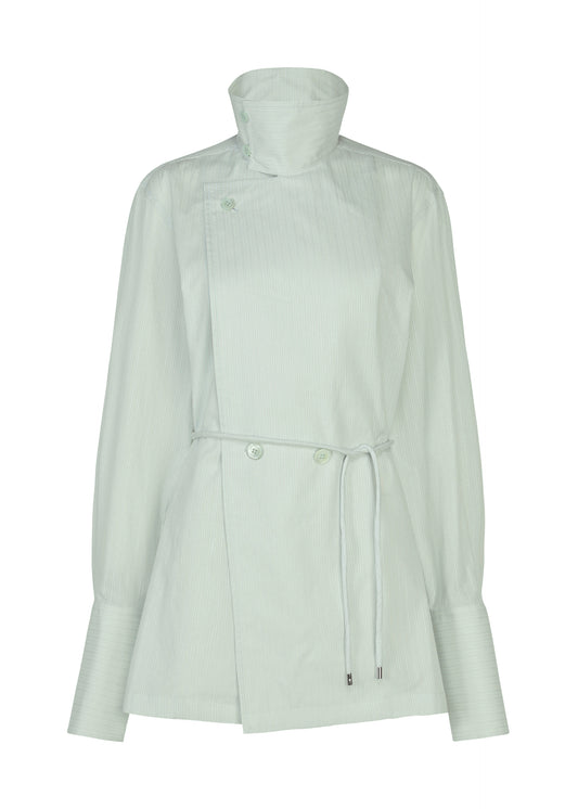 MONSIEUR SHIRT(DOBBY STRIPE)、ウィメンズ_トップス_シャツ、ネイビー