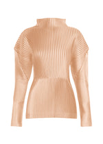 GLOSSED PANELS PLEATS、ウィメンズ_トップス_トップ、ピンク