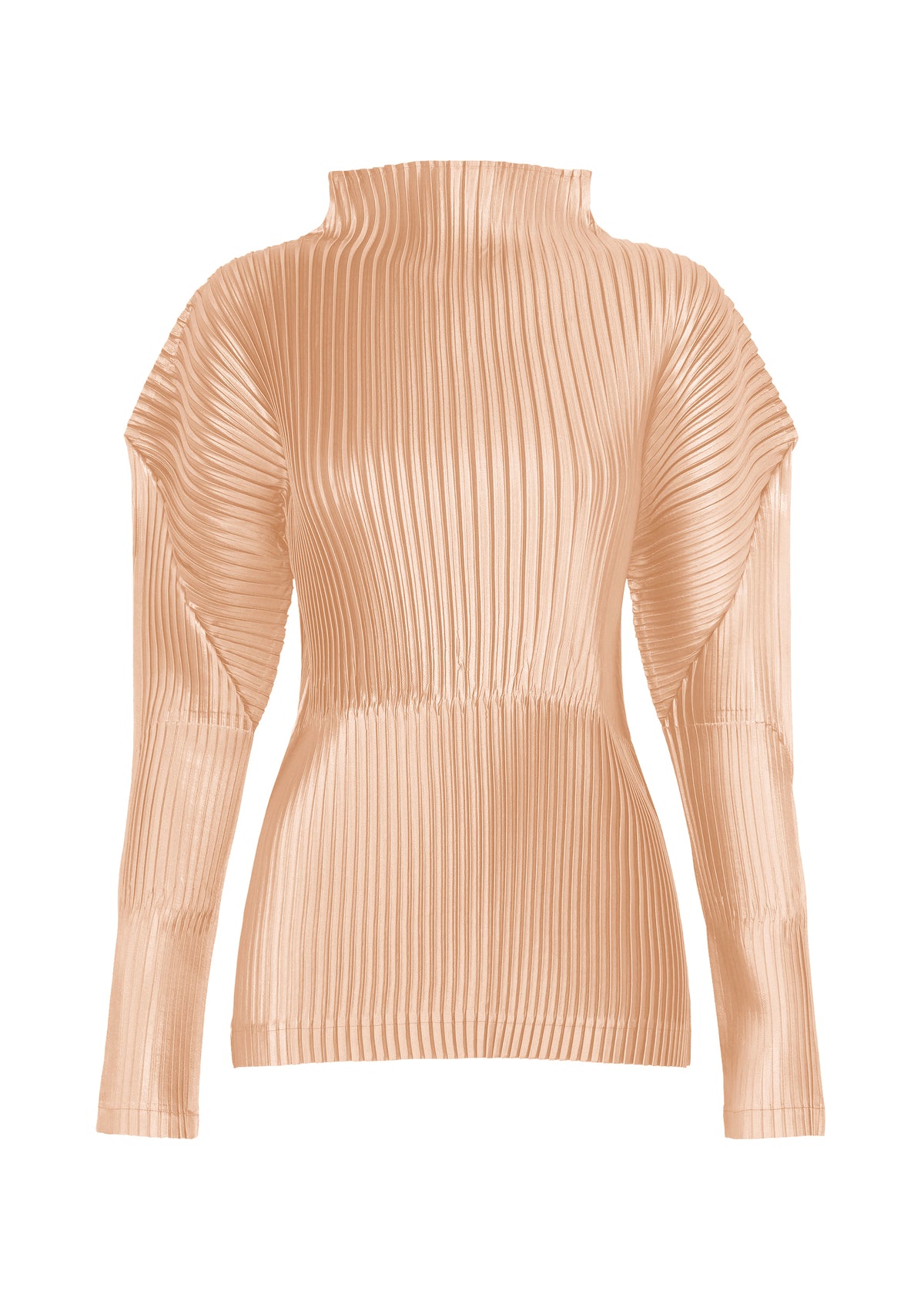 GLOSSED PANELS PLEATS、ウィメンズ_トップス_トップ、ピンク
