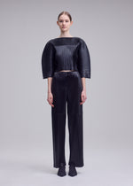 GLOSSED PANELS PLEATS、ウィメンズ_トップス_トップ、着用画像1