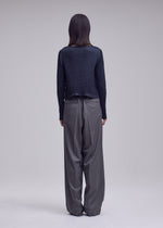 SUEDE LIKE PLEATS、ウィメンズ_トップス_カーディガン、着用画像2