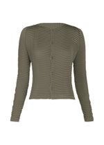 SUEDE LIKE PLEATS、ウィメンズ_トップス_カーディガン、グレー