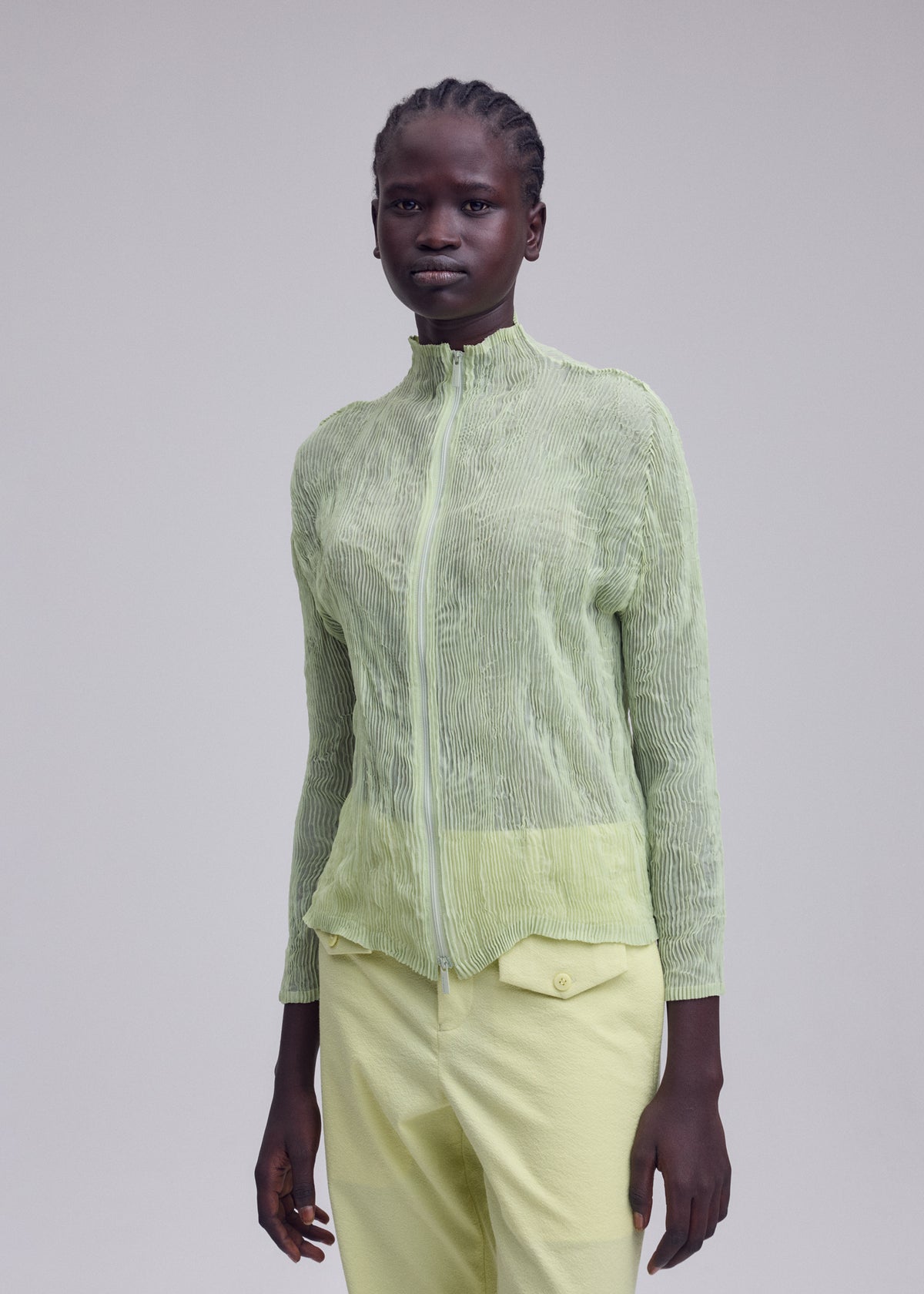 CHIFFON TWIST 1、ウィメンズ_トップス_カーディガン、着用画像2
