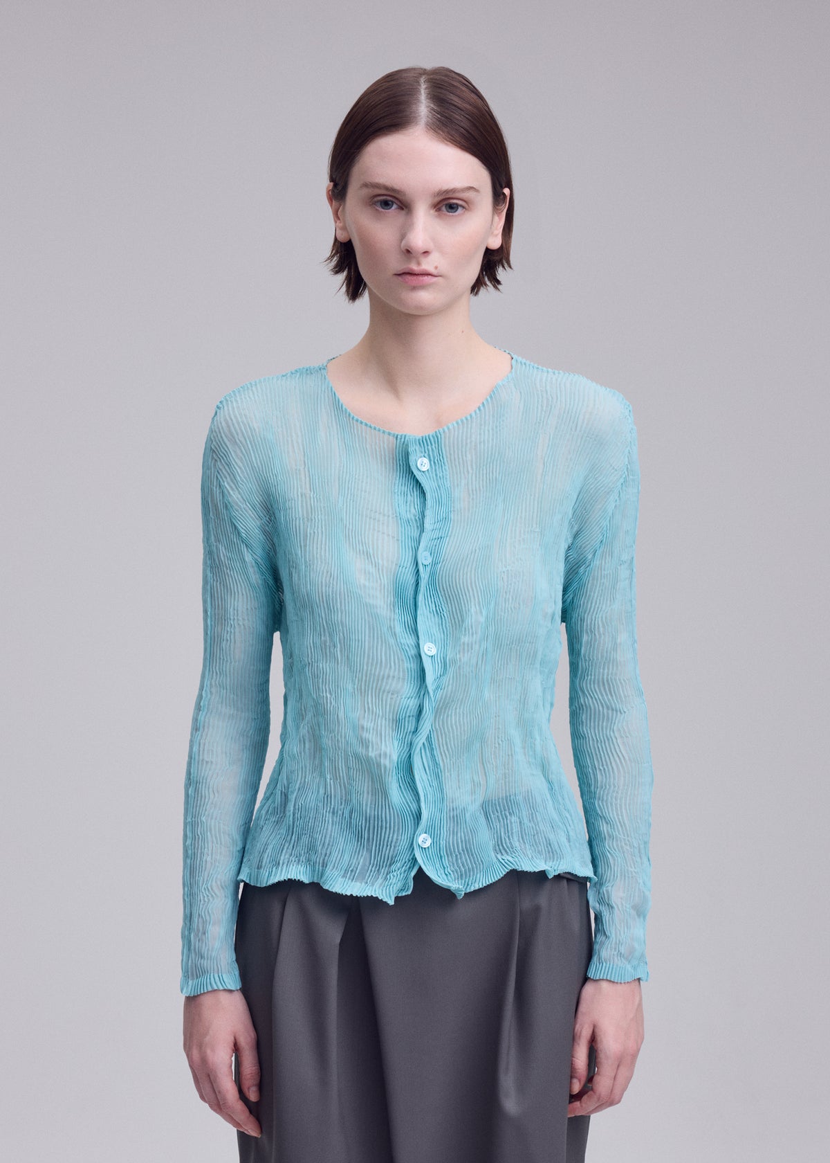 CHIFFON TWIST 2、ウィメンズ_トップス_カーディガン、着用画像3