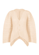 UNFURLING PLEATS、ウィメンズ_トップス_カーディガン、ホワイト