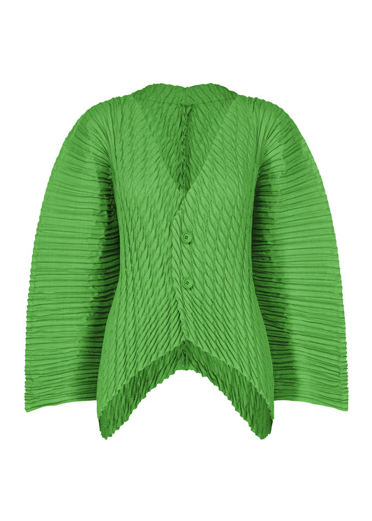UNFURLING PLEATS、ウィメンズ_トップス_カーディガン、グリーン
