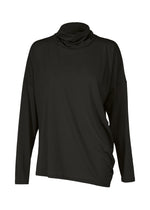 DRAPE JERSEY-68、ウィメンズ_トップス_トップ、ブラック