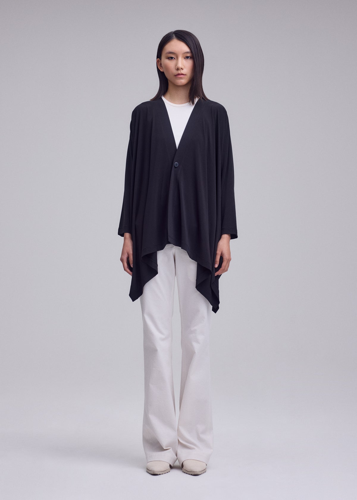 DRAPE JERSEY-68、ウィメンズ_トップス_カーディガン、着用画像1