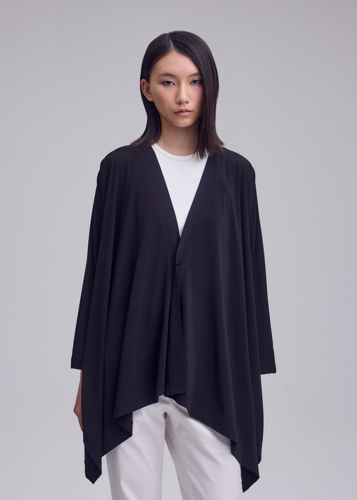 DRAPE JERSEY-68、ウィメンズ_トップス_カーディガン、着用画像3