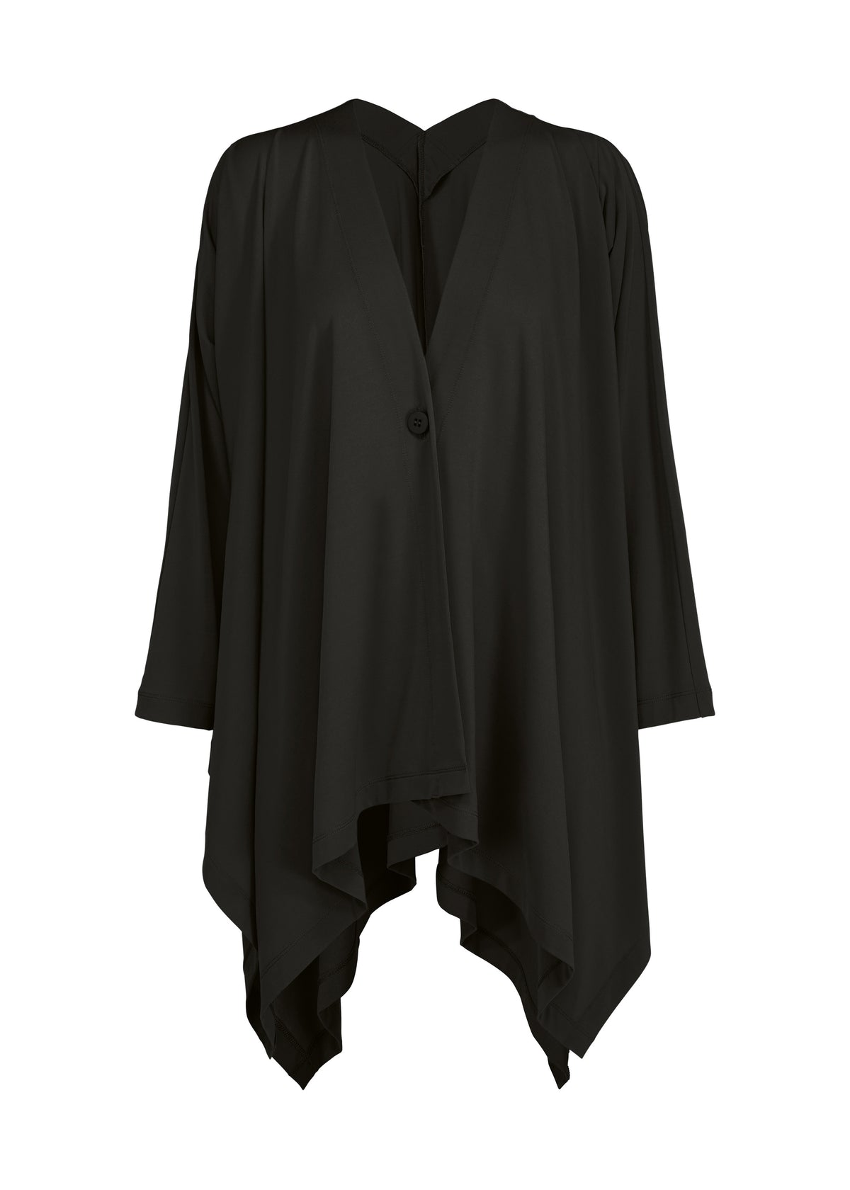 DRAPE JERSEY-68、ウィメンズ_トップス_カーディガン、ブラック