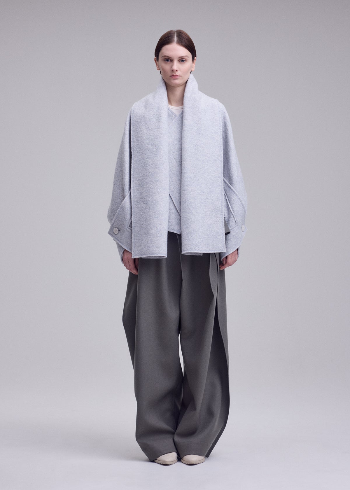 WOOLEN GRANITE、ウィメンズ_ジャケット&コート_コート、着用画像1