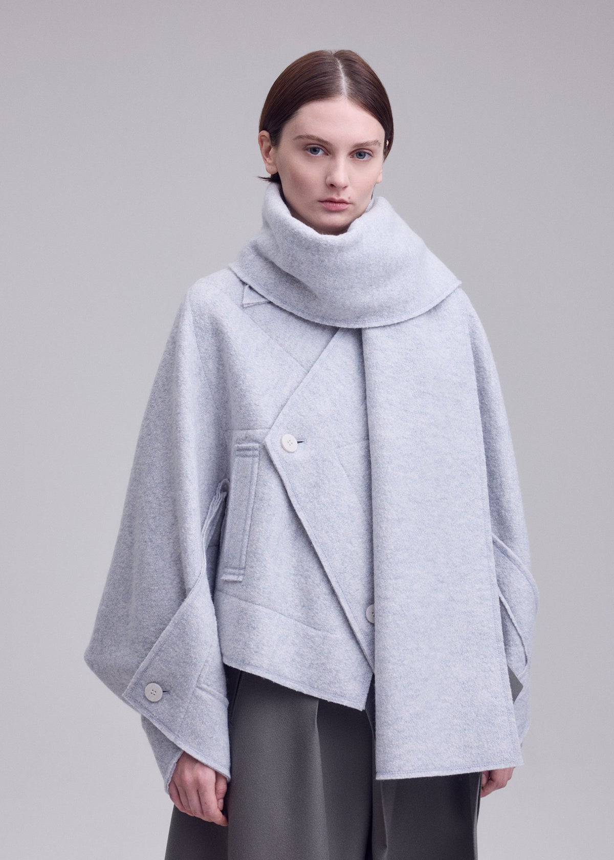 WOOLEN GRANITE、ウィメンズ_ジャケット&コート_コート、着用画像3