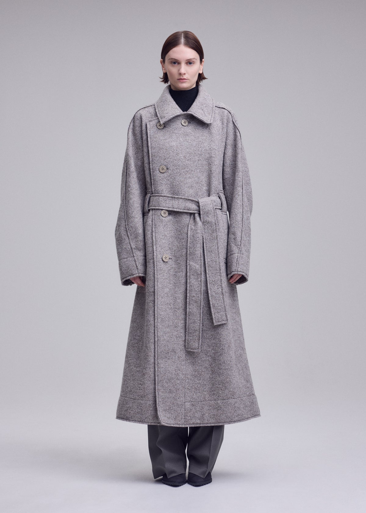 WOOLEN GRANITE、ウィメンズ_ジャケット&コート_コート、着用画像1