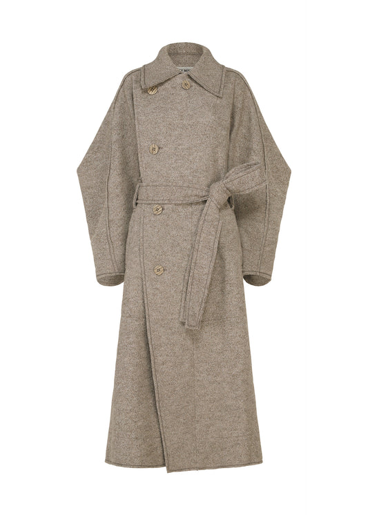 WOOLEN GRANITE、ウィメンズ_ジャケット&コート_コート、ベージュ