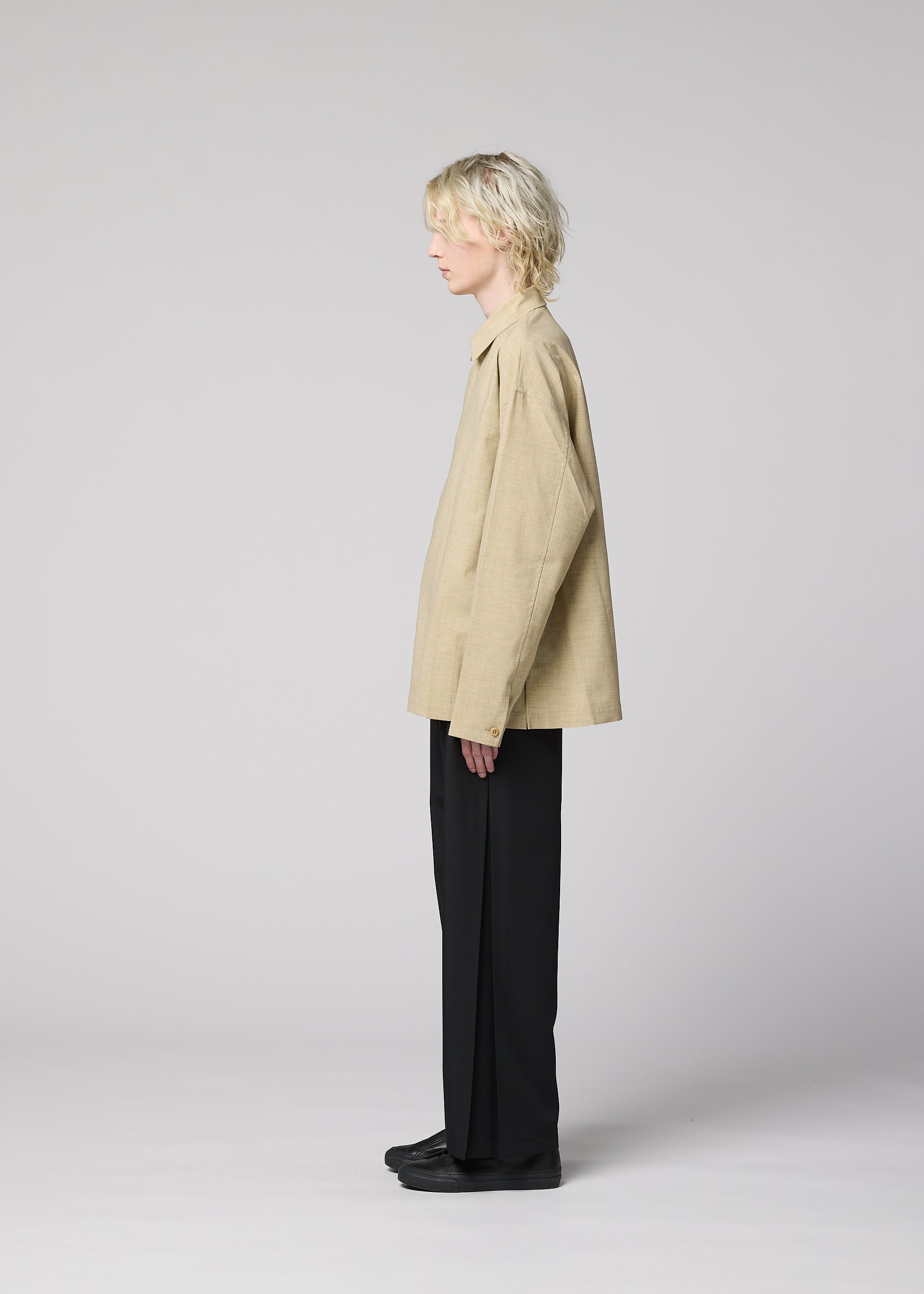 LINEN LIKE SHIRT、メンズ_トップス_シャツ、着用画像2