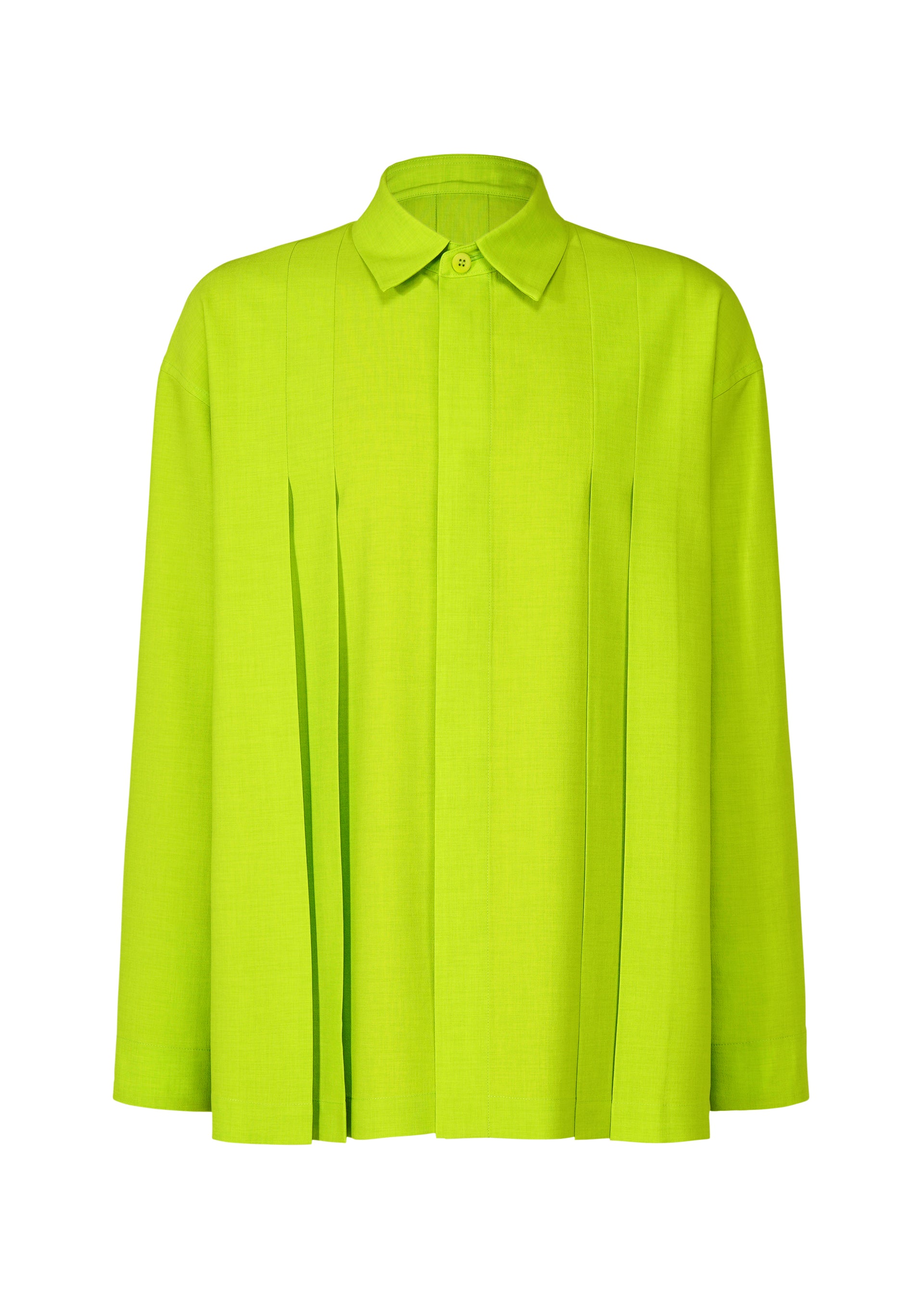 LINEN LIKE SHIRT、メンズ_トップス_シャツ、グリーン