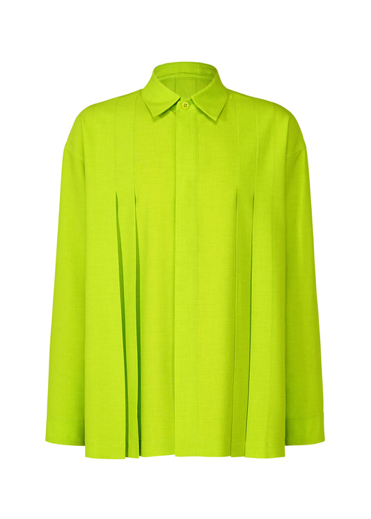 LINEN LIKE SHIRT、メンズ_トップス_シャツ、グリーン
