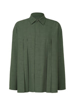LINEN LIKE SHIRT、メンズ_トップス_シャツ、グリーン