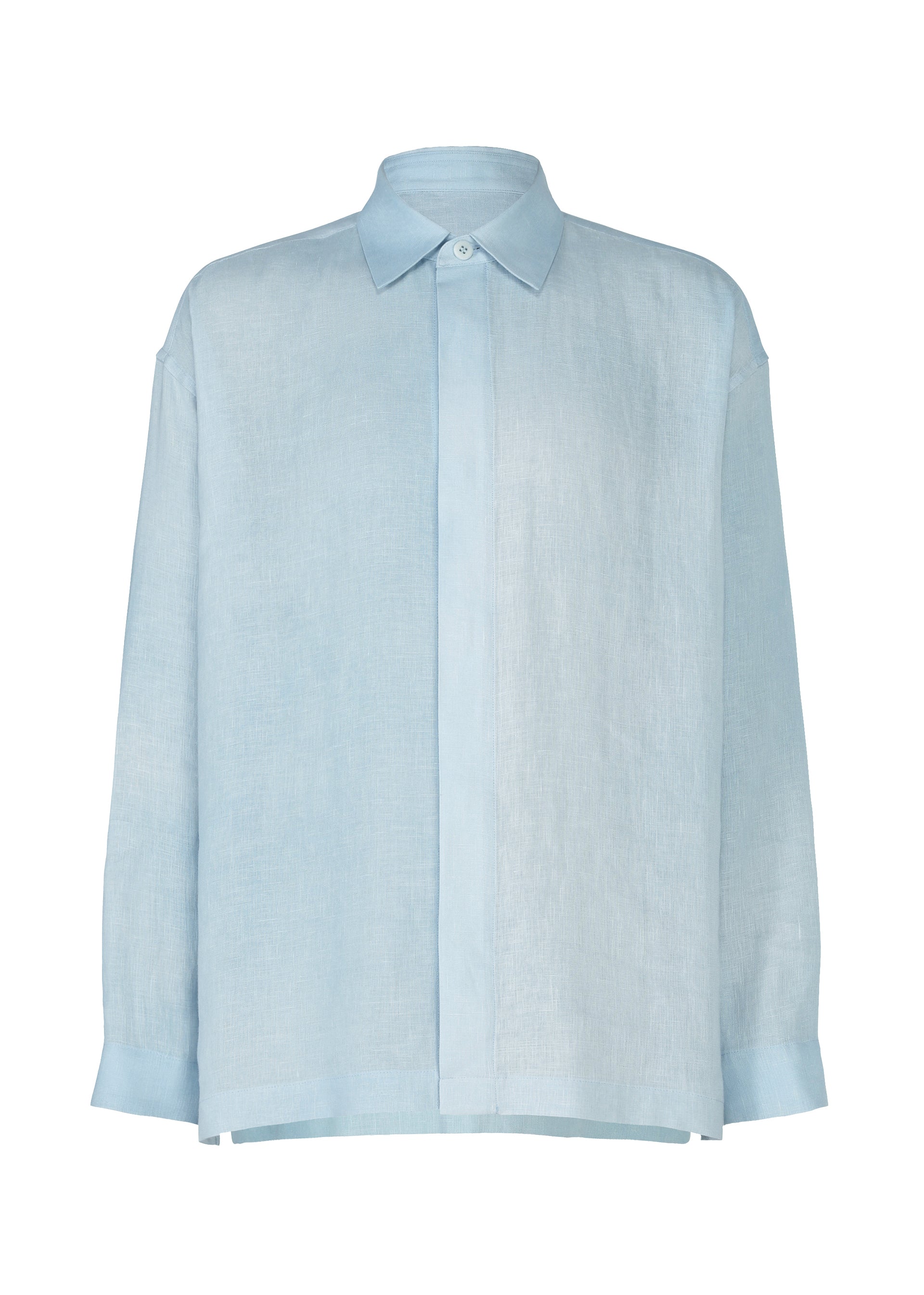 FLOATING LINEN、メンズ_トップス_シャツ、ブルー